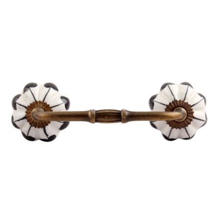 Black Leaf Melon Ceramic Bridge Handle